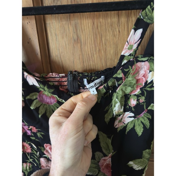 Reformation Size 8 Nikita Hard To Find Dress Black Floral Cocktail Wedding - Picture 2 of 4